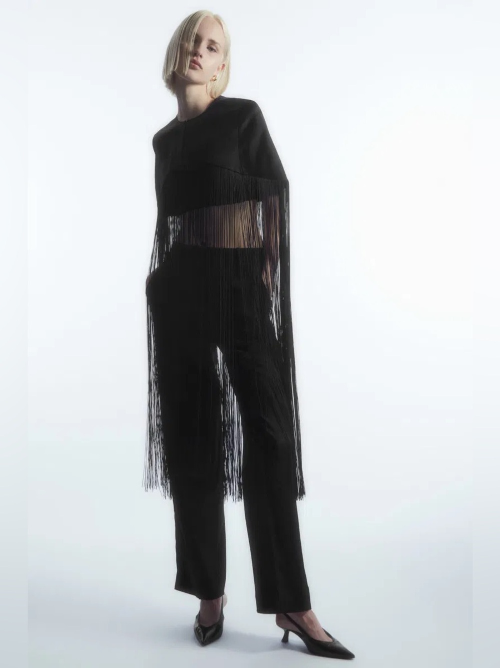 COS Fringed Cape - Picture 2 of 9